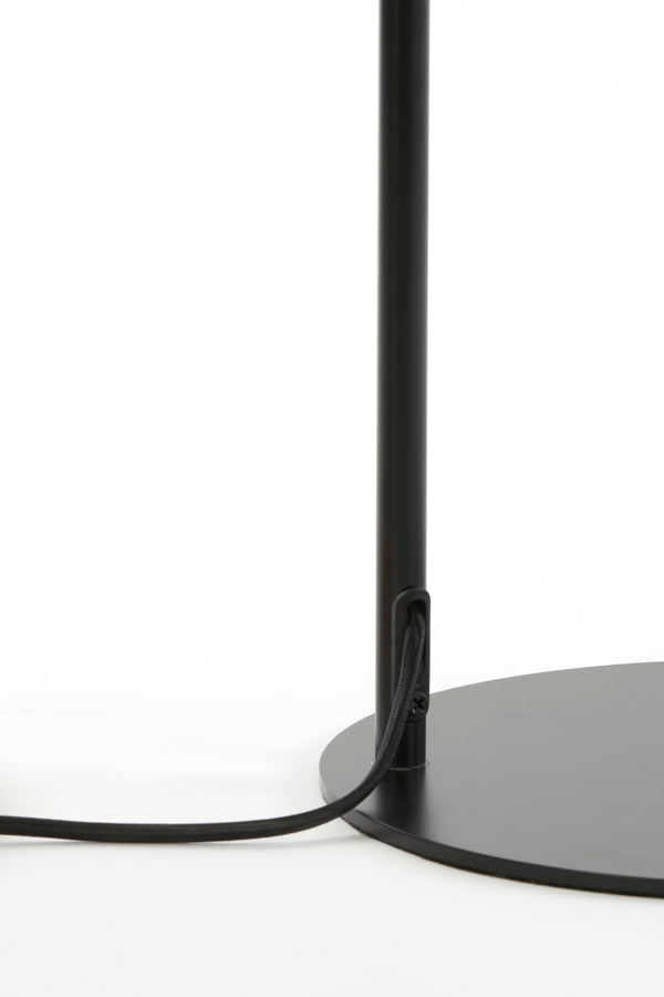 Elegant Floor Lamp with Matt Black Frame and Smoked Glass Elements, 45x28x158 cm