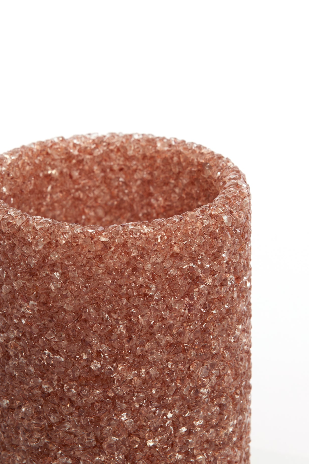 Elegant Amber Glass Tealight Holder Ø8x9.5 cm