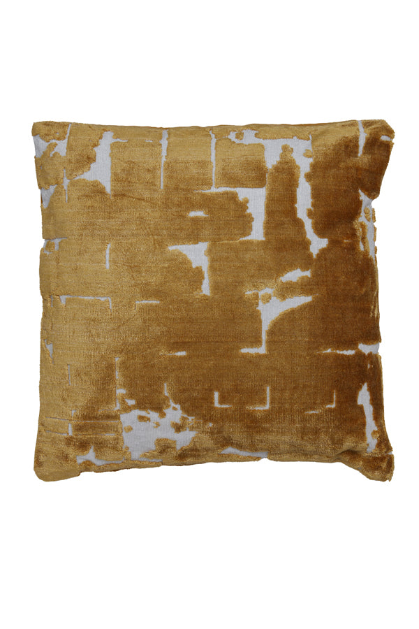 Huslia Ocher Yellow Accent Cushion 45x45 cm