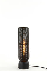 Elegant Black Table Lamp 11x39.5 cm - Lezuza Matte Finish