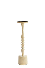 Elegant Cream Sand Candle Holder Ø11x40 cm