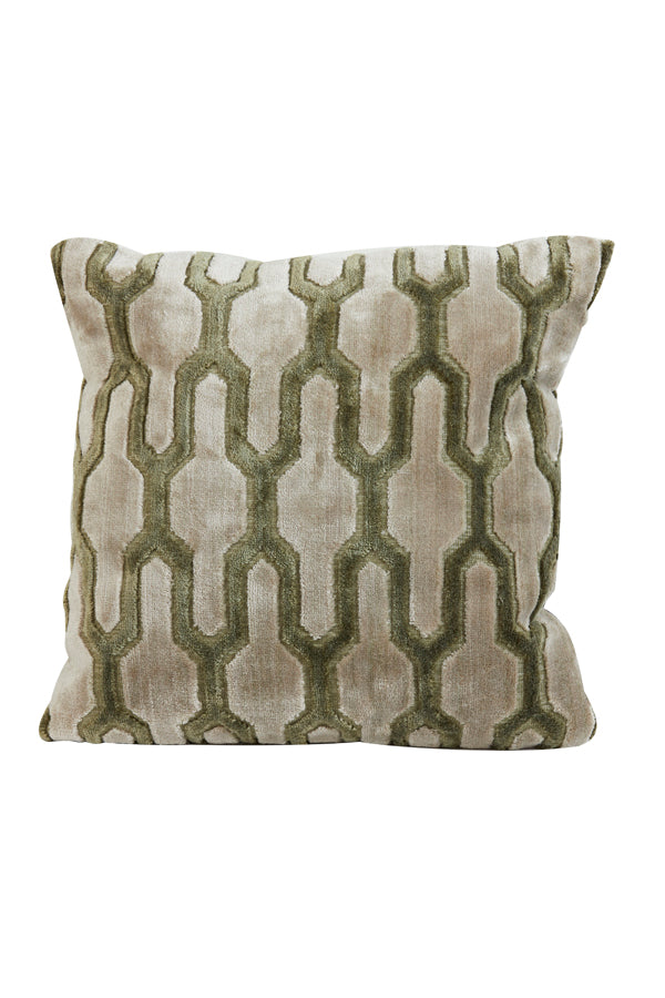 Jembana Sand and Olive Green 45x45 cm Cushion