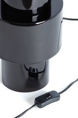 Glossy Black Nino Lamp Stand Ø18x65 cm