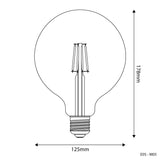 LED Clear Globe Light Bulb E27 4W 2700K (BBE05)