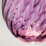 Lena Plum-Tinted Glass Table Lamp with Heather Shade