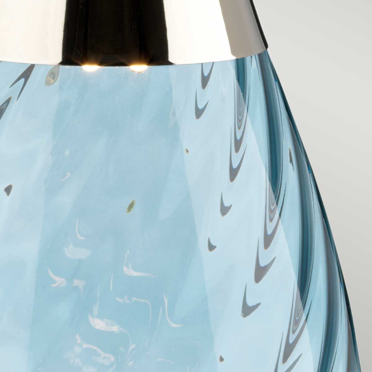 Lena Dual-Lit Blue Glass and Duck Egg Table Lamp