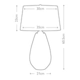 Lena Dual-Lit Plum Glass Table Lamp with Heather Shade