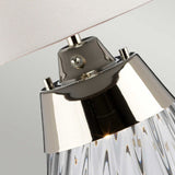 Lena Dual-Lit Smoke Glass Table Lamp with Elegant Off-White Shade