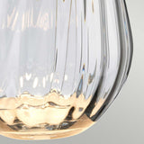 Lena Dual-Lit Smoke Glass Table Lamp with Elegant Off-White Shade