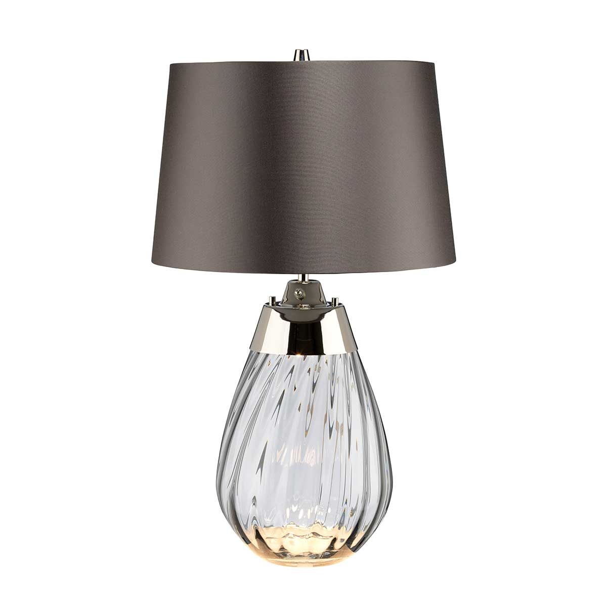 Lena Dual-Lit Smoke Glass & Slate Shade Table Lamp