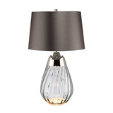 Lena Dual-Lit Smoke Glass & Slate Shade Table Lamp
