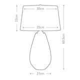Lena Dual-Lit Smoke Glass & Slate Shade Table Lamp