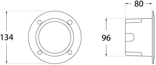 Leti 100 Round 3W GX53 LED CCT, Recess Bricklight, Grey/Opal
