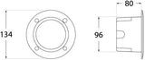 Leti 100 Round 3W GX53 LED CCT, Recess Bricklight, Grey/Opal