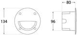 Leti 100 EL Round 3W GX53 LED CCT, Recess Bricklight, Grey/Opal