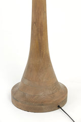 Elegant Jovany Floor Lamp in Matte Brown Wood, 135cm