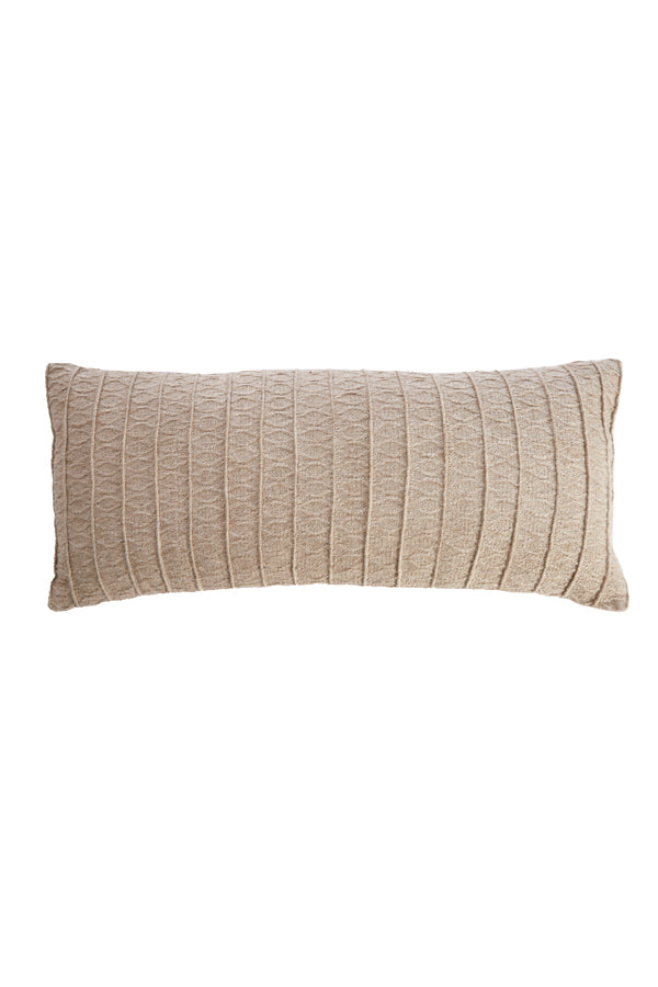 Beige Sarmato Lumbar Cushion 60x30 cm