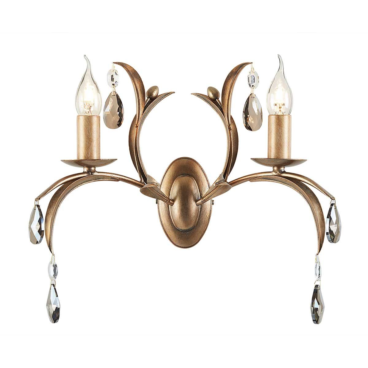 Lily Collection: Vintage Bronze Elegance Wall Sconce