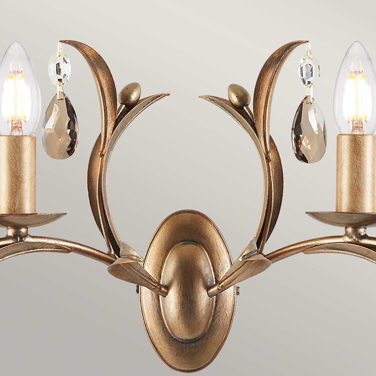 Lily Collection: Vintage Bronze Elegance Wall Sconce