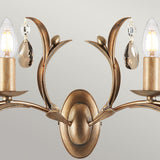 Lily Collection: Vintage Bronze Elegance Wall Sconce