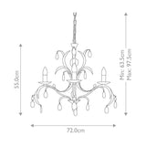 Elegant Lily 3-Light Chandelier in Deep Metallic Bronze with Smoked Glass Accents