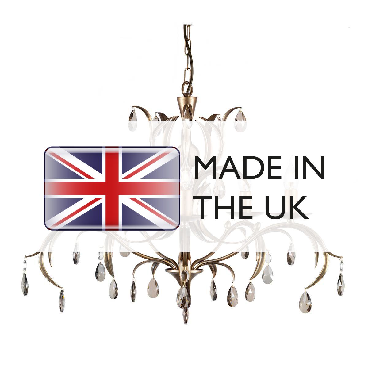 Lily Vintage Metallic Bronze 5-Light Chandelier