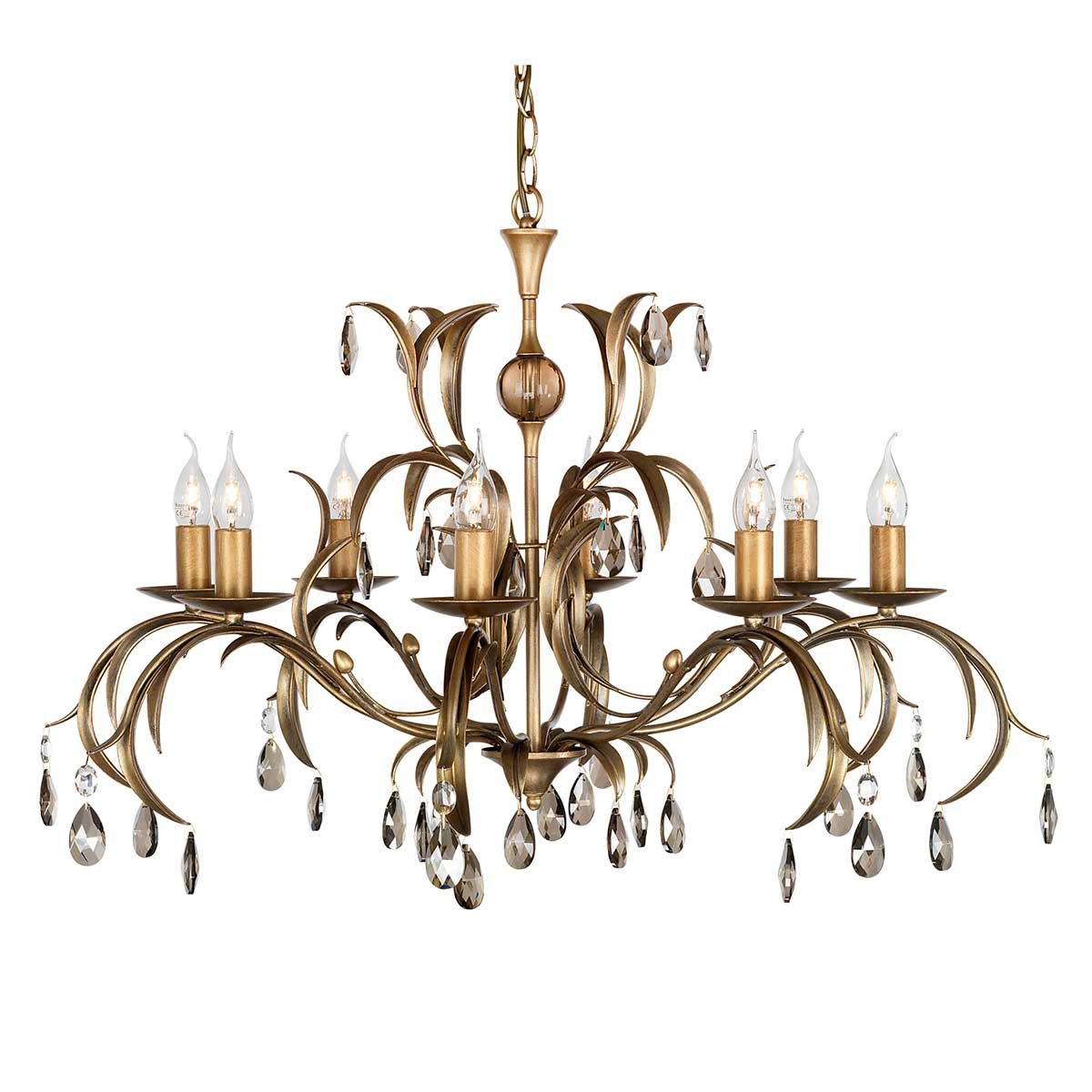 Exquisite Lily 8-Light Chandelier in Deep Metallic Bronze Finish