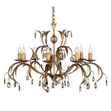 Exquisite Lily 8-Light Chandelier in Deep Metallic Bronze Finish