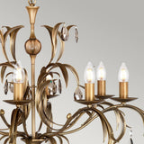 Exquisite Lily 8-Light Chandelier in Deep Metallic Bronze Finish