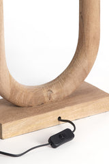 Natural Wood Lamp Base, 20x12x44 cm, Paceco Collection