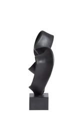 Title: Elegant Kajan Ornament in Matte Black 33x14.5x44.5 cm