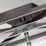 Louvre Quad Light Industrial Flush Mount