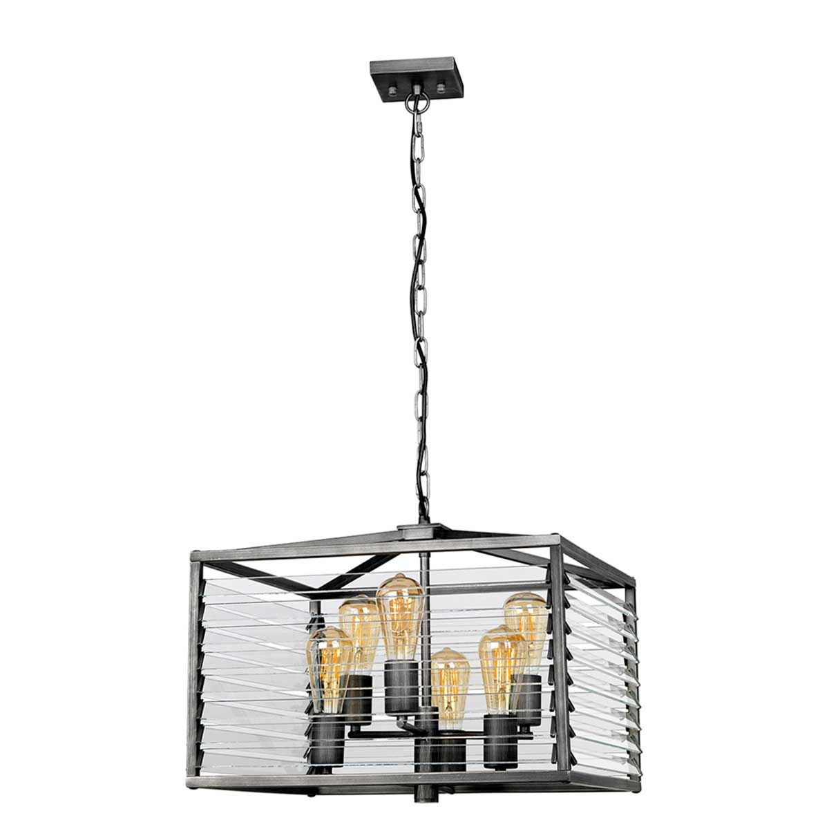 Louvre Industrial Elegance 6 Light Pendant