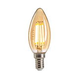 Amber Candle LED E14 Lamp Amber Glass