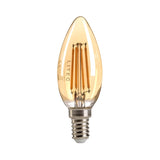 Amber Candle LED E14 Lamp Amber Glass
