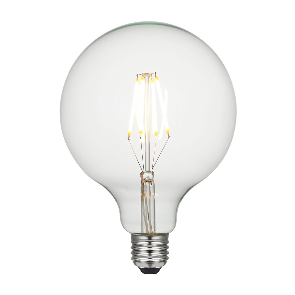 Large White Globe LED E27 Lamp Clear Glass