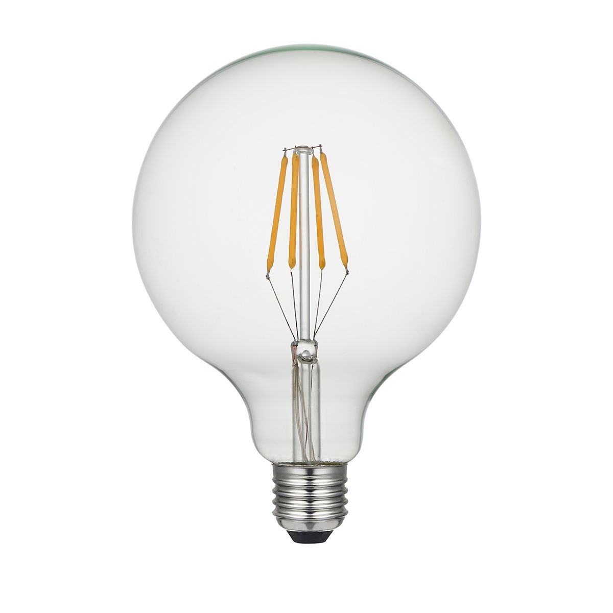 Large White Globe LED E27 Lamp Clear Glass