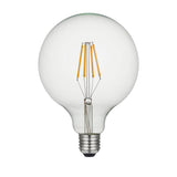 Large White Globe LED E27 Lamp Clear Glass