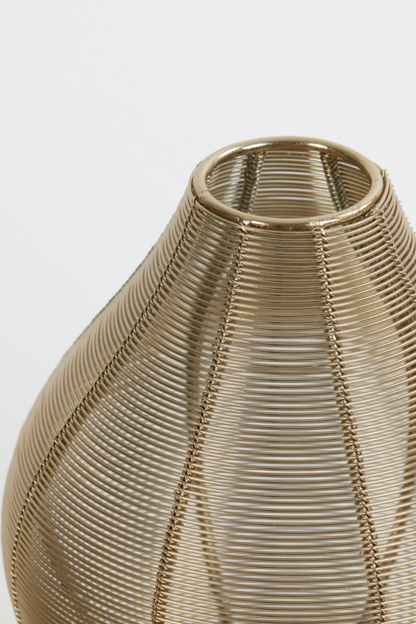 Shiny Gold Tealight Holder Ø18x21 cm - Suneku Design