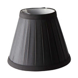Clip Shades Pleated Black Candle Shade Black