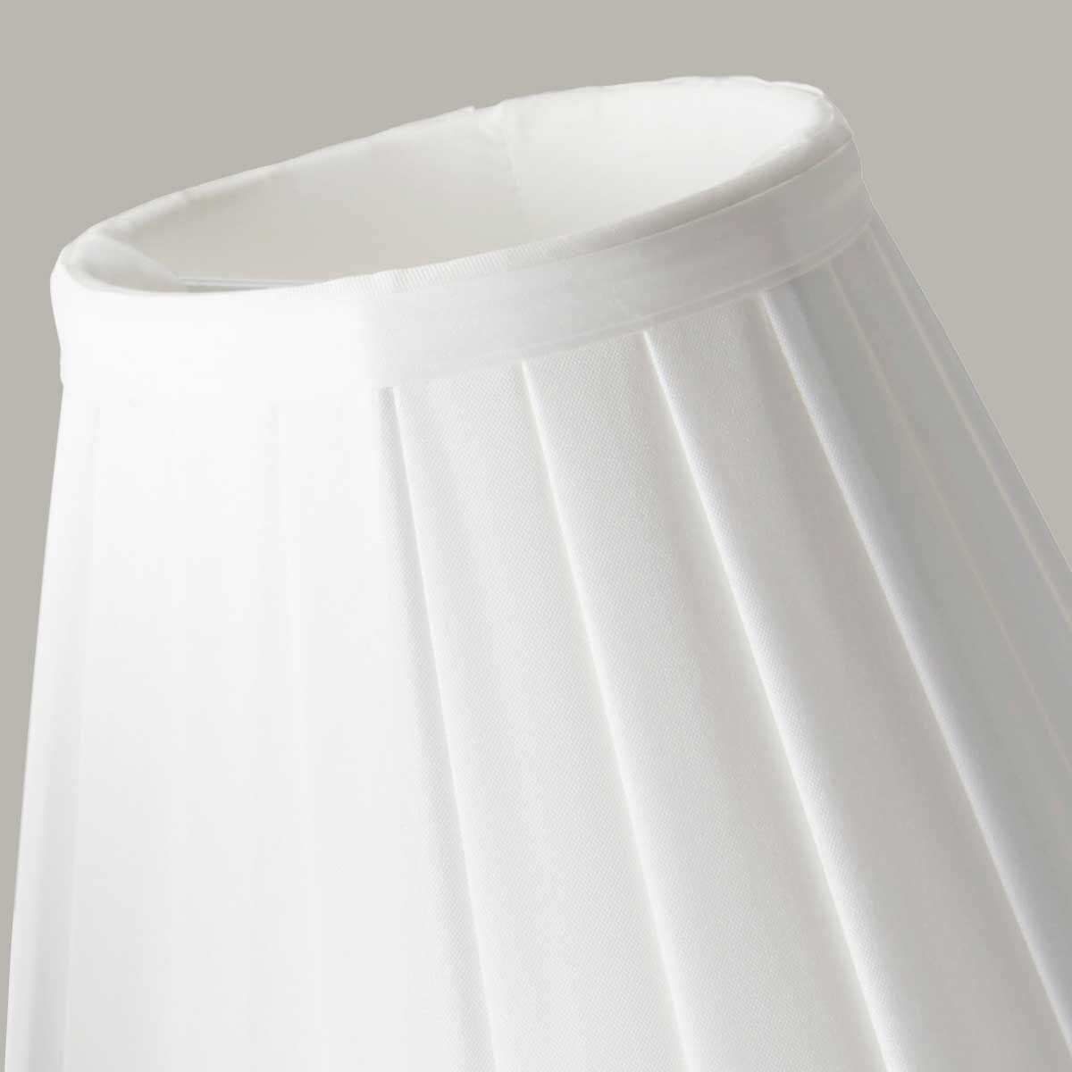 Clip Shades Pleated White Candle Shade White