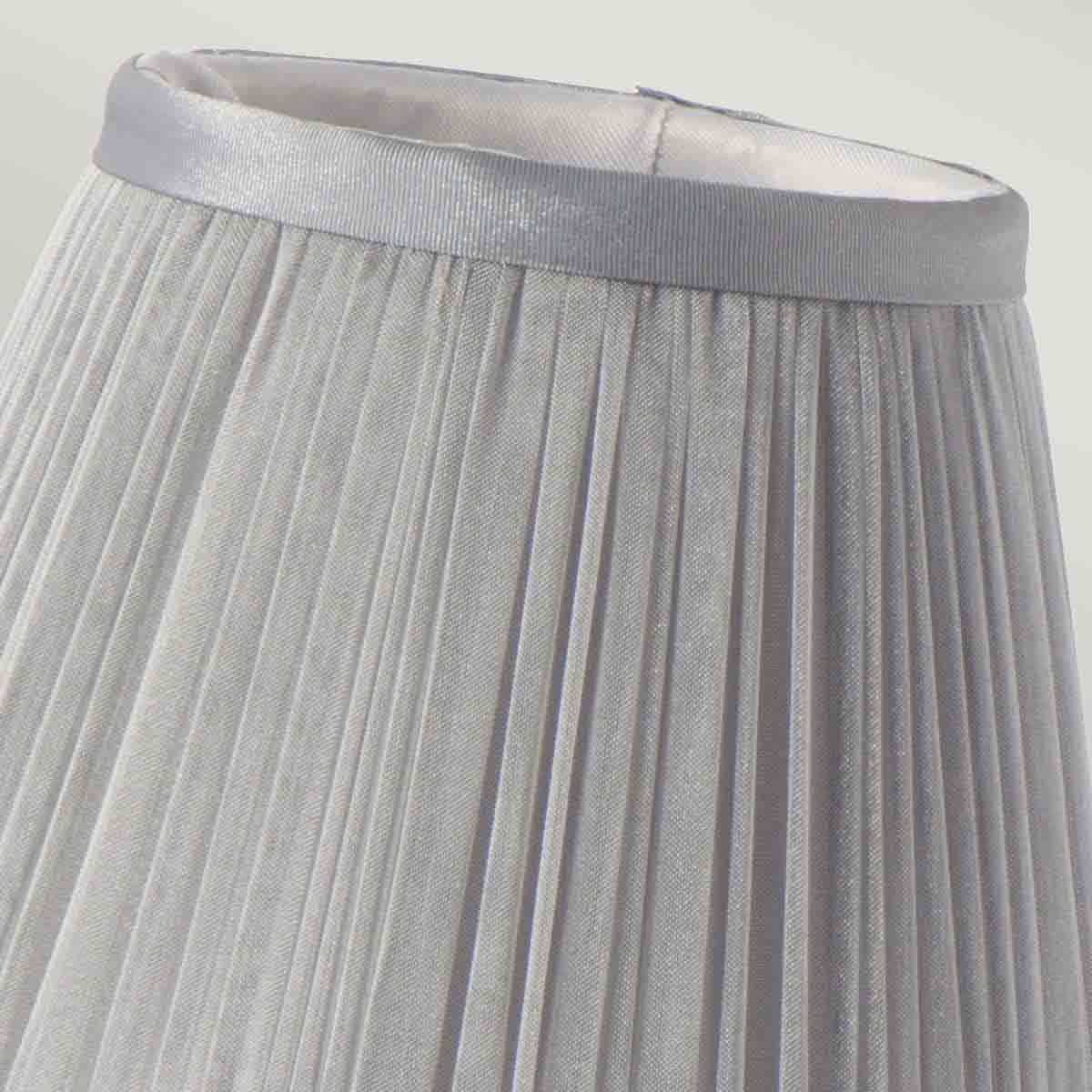 Clip Shades Pleated Grey Chiffon Candle Shade Grey