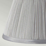 Clip Shades Pleated Grey Chiffon Candle Shade Grey