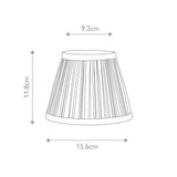 Clip Shades Pleated Grey Chiffon Candle Shade Grey