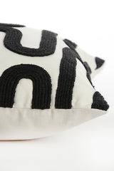 Oshawa Beige and Black Decorative Cushion 45x45 cm