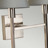 Sophisticated Dual-Light Brushed Nickel Wall Fixture