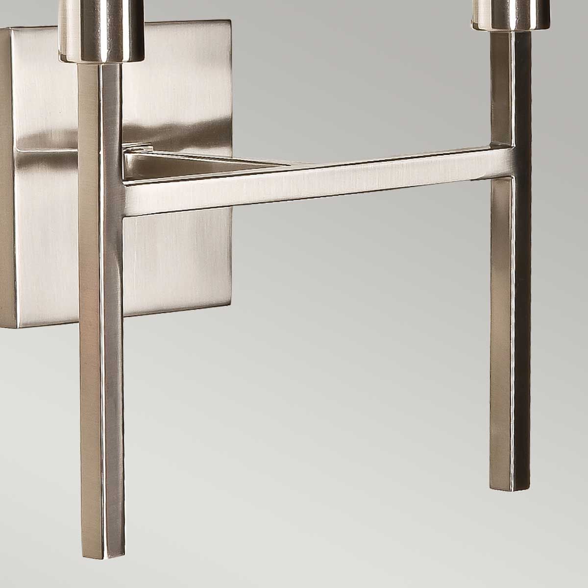 Sophisticated Dual-Light Brushed Nickel Wall Fixture