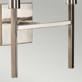 Sophisticated Dual-Light Brushed Nickel Wall Fixture