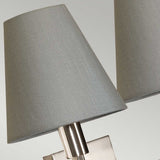 Sophisticated Dual-Light Brushed Nickel Wall Fixture