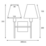 Sophisticated Dual-Light Brushed Nickel Wall Fixture
